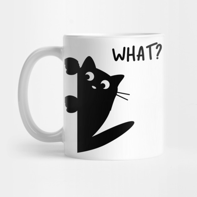 Peeking Black Cat by Champanie's Store