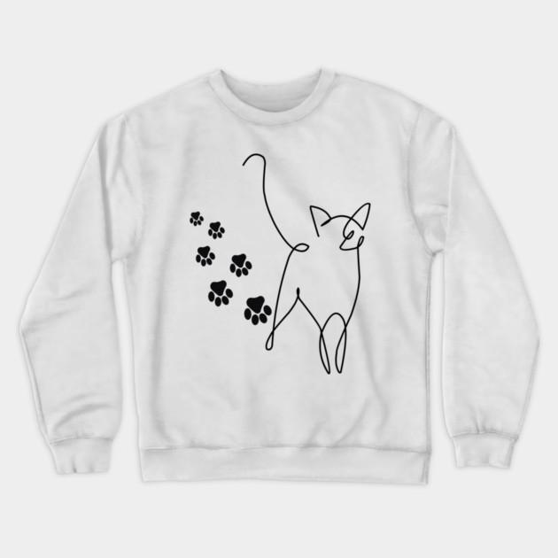 Cute Paw Print Trail Crewneck Sweatshirt by Champanie's Store