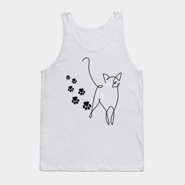 Cute Paw Print Trail Tank Top by Champanie's Store