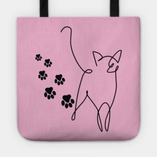 Cute Paw Print Trail Tote