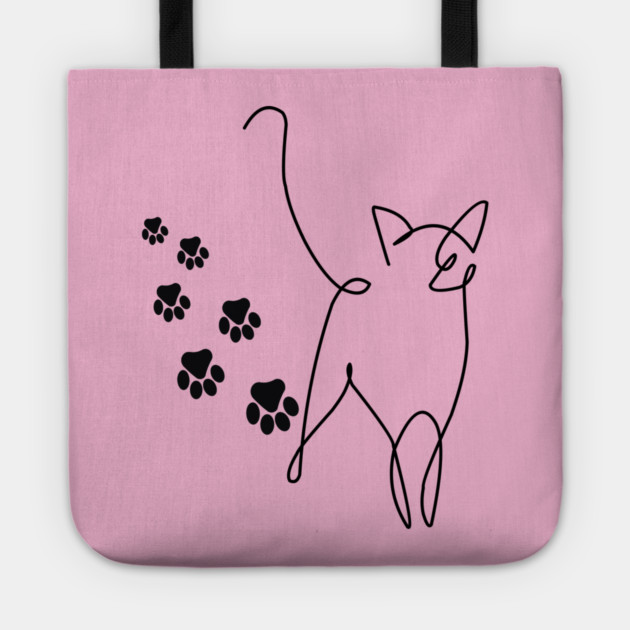 Cute Paw Print Trail Tote by Champanie's Store