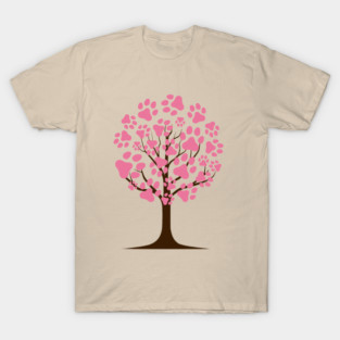 Paw Blossom Tree T-Shirt
