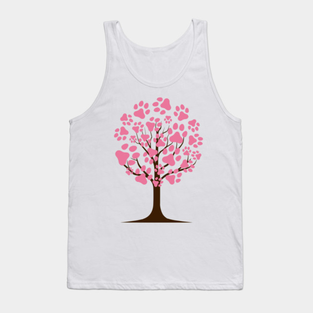 Paw Blossom Tree Tank Top by Champanie's Store