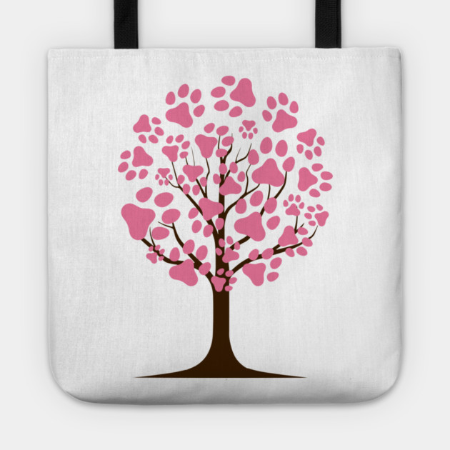 Paw Blossom Tree Tote by Champanie's Store