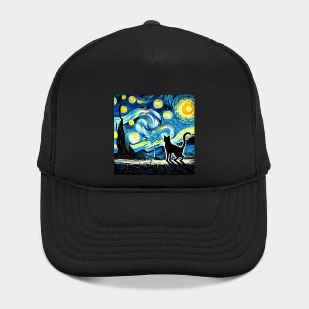 Starry Night Cat – Van Gogh-Inspired by Champanie's Store