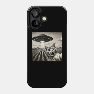 Funny UFO Cat Selfie Phone Case