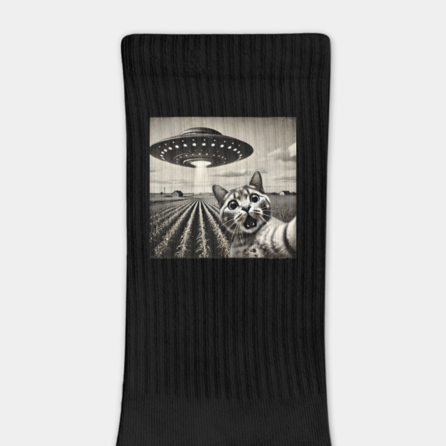 Funny UFO Cat Selfie by Champanie's Store