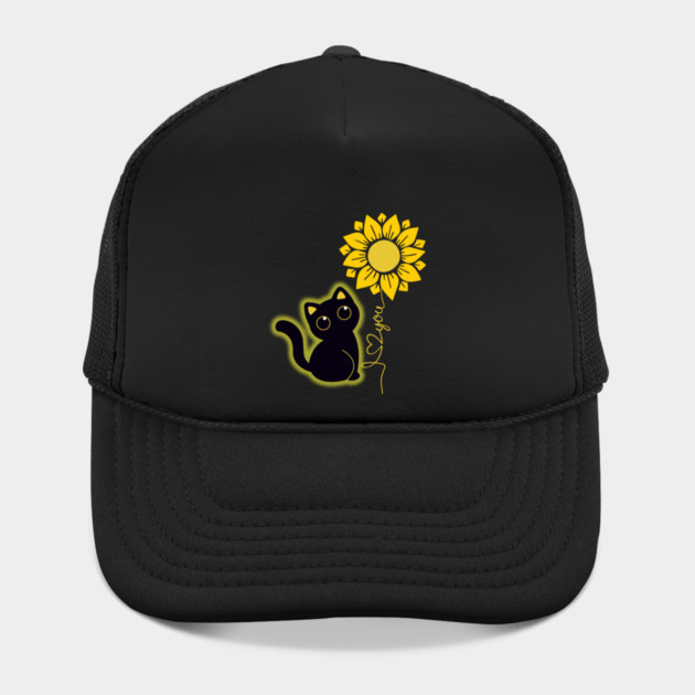 Black Cat & Sunflower by Champanie's Store