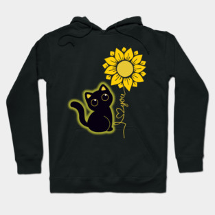 Black Cat & Sunflower Hoodie