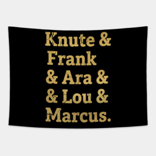 Notre Dame Fighting Irish - Knute, frank, ara, lou Tapestry