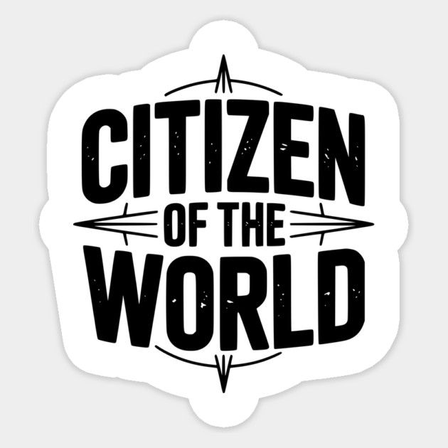 Citizen of The World Sticker by Frank Ring