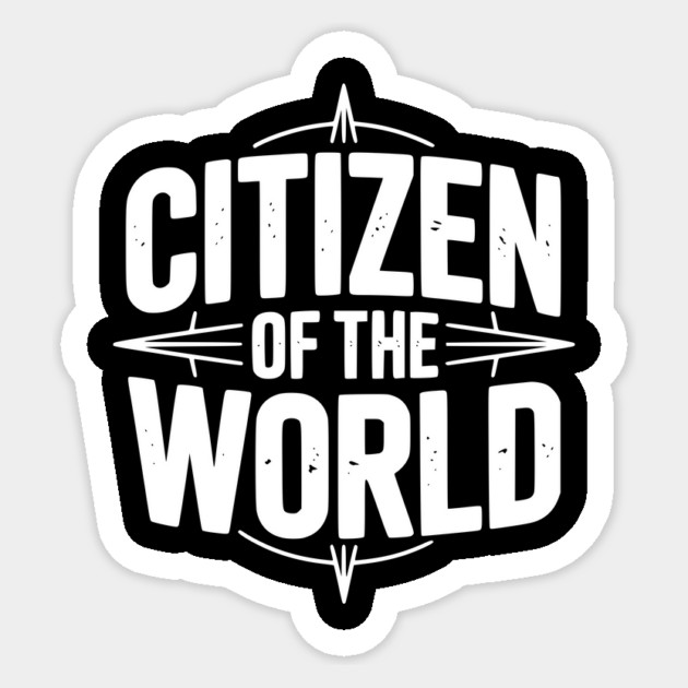 Citizen of The World Sticker by Frank Ring