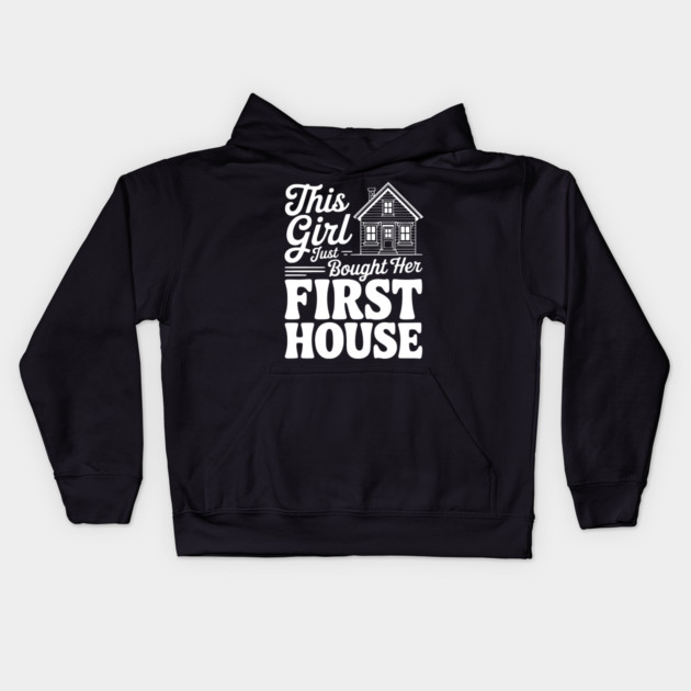 The Girl Bought Her First House Kids Hoodie by Frank Ring