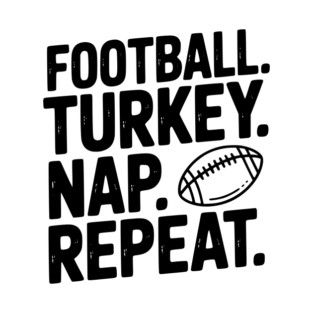 Football Turkey Nap Repeat T-Shirt