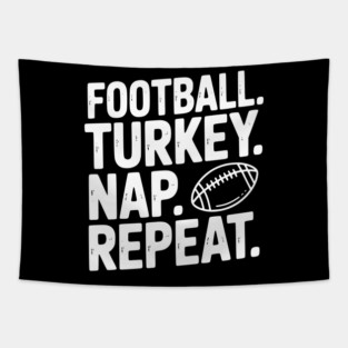 Football Turkey Nap Repeat Tapestry