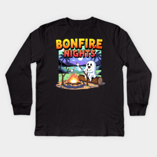 Spooky Bonfire Night Kids Long Sleeve T-Shirt