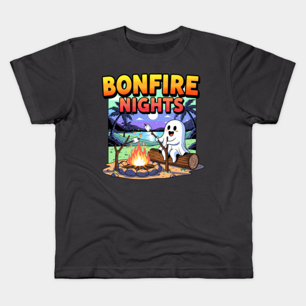 Spooky Bonfire Night Kids T-Shirt by enrynz