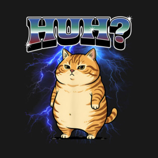 Huh? Orange Cat Silly Meme Bootleg style T-Shirt