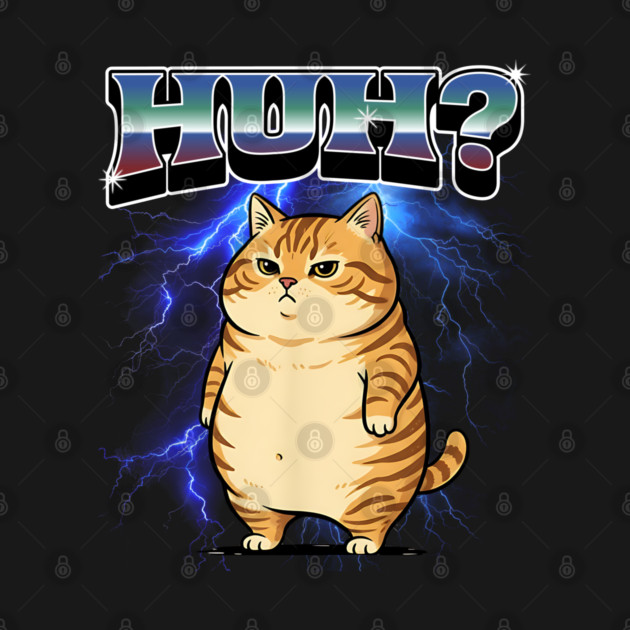 Huh? Orange Cat Silly Meme Bootleg style by Luxinda