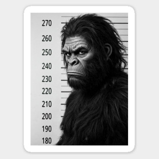 Bigfoot Mugshot Magnet