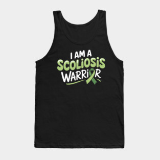 Scoliosis Art For Men Women Spinal Fusion Scoliosis Survivor Tank Top