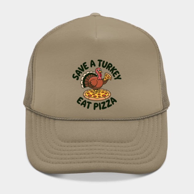 Save a Turkey Eat Pizza Funny Thanksgiving – Cute Turkey Pizza Lover by Creatifly Graphic Tees