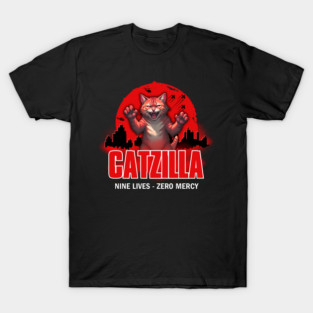Catzilla Nine Lives Zero Mercy T-Shirt