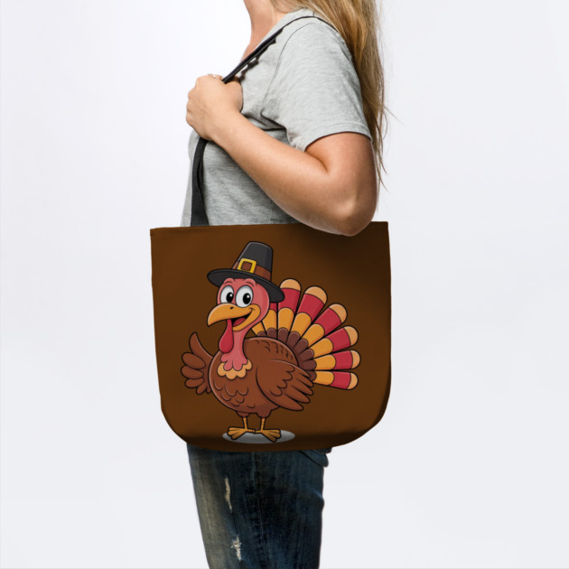 Cute Thanksgiving Turkey Cartoon – Funny Pilgrim Hat Turkey for Thanksgiving 2025 by Creatifly Graphic Tees