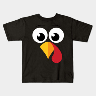 Cute Turkey Face – Funny Minimalist Thanksgiving Kids T-Shirt