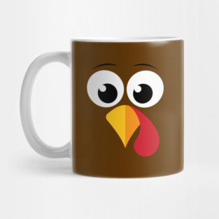 Cute Turkey Face – Funny Minimalist Thanksgiving Mug