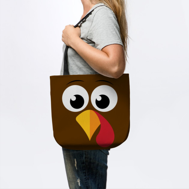 Cute Turkey Face – Funny Minimalist Thanksgiving by Creatifly Graphic Tees