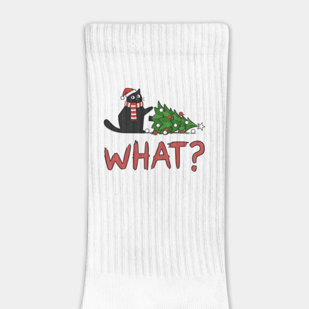 What? Funny Cat Christmas Design by Designed By Marty