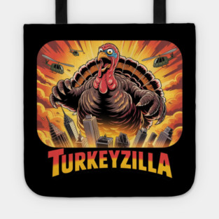 Turkeyzilla – Funny Thanksgiving Monster Turkey Tote