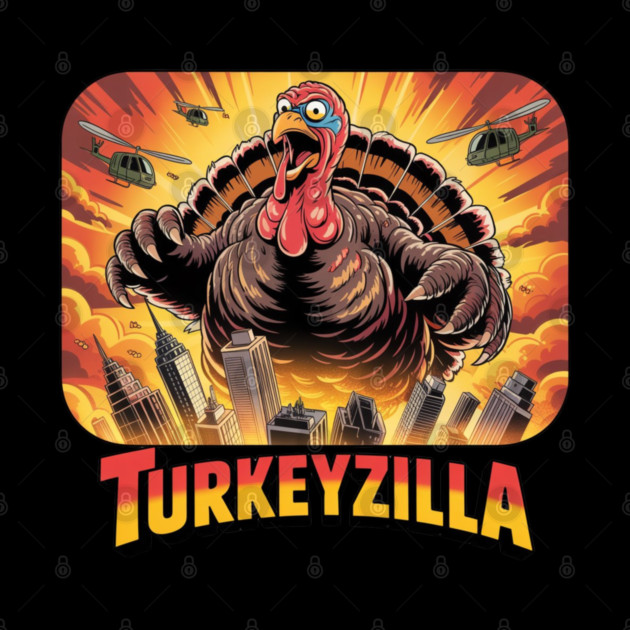 Turkeyzilla – Funny Thanksgiving Monster Turkey by Creatifly Graphic Tees