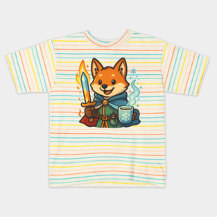 Flint the Ember Fox – Cozy Winter Warrior & Gentle Strength Tee Kids T-Shirt