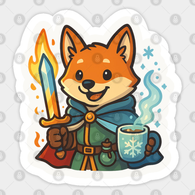 Flint the Ember Fox – Cozy Winter Warrior & Gentle Strength Tee Sticker by Anne Lee