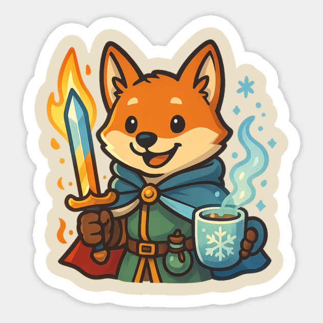 Flint the Ember Fox – Cozy Winter Warrior & Gentle Strength Tee Magnet by Anne Lee