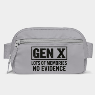 Gen X No Evidence Retro Text Art Bag