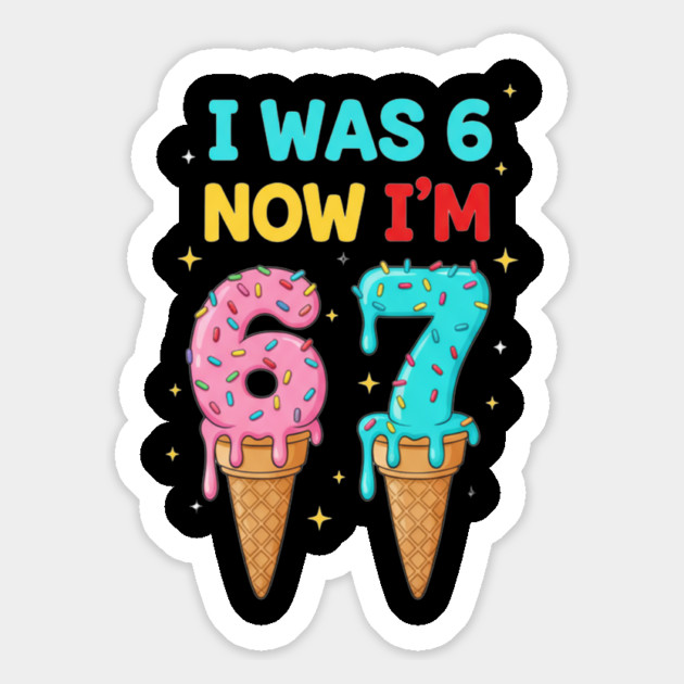 Funny 6 To 7 Ice Cream Birthday Graphic Magnet by ArtistTee ⭐⭐⭐⭐⭐