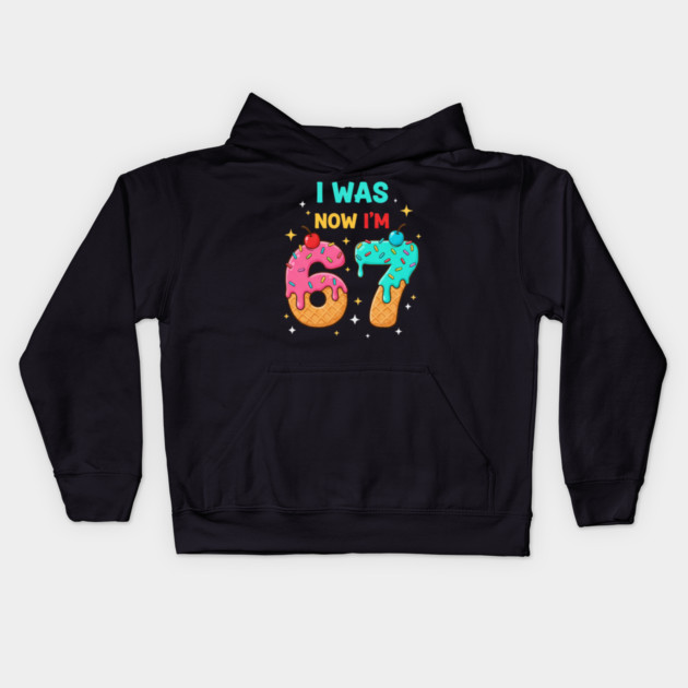 I Was 6 Now I’m 7 Ice Cream Cone Art Kids Hoodie by ArtistTee ⭐⭐⭐⭐⭐