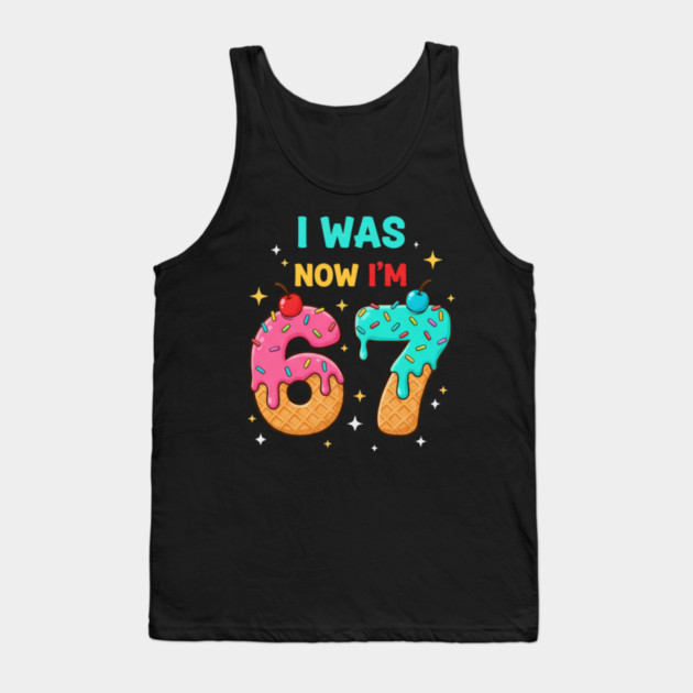 I Was 6 Now I’m 7 Ice Cream Cone Art Tank Top by ArtistTee ⭐⭐⭐⭐⭐