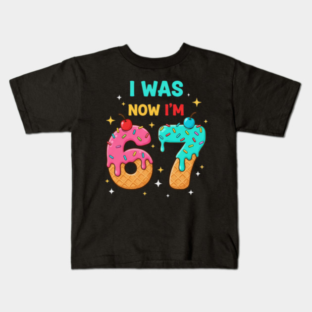 I Was 6 Now I’m 7 Ice Cream Cone Art Kids T-Shirt by ArtistTee ⭐⭐⭐⭐⭐