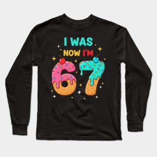 I Was 6 Now I’m 7 Ice Cream Cone Art Long Sleeve T-Shirt