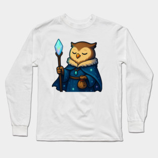 Aurion the Star Sage Owl – Calm Winter Wizard & Gentle Wisdom Tee Long Sleeve T-Shirt