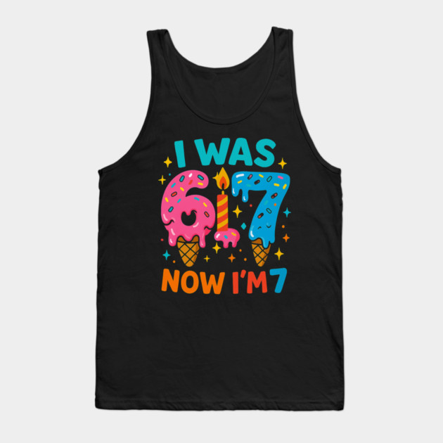 I Was 6 Ice Cream Birthday Design Tank Top by ArtistTee ⭐⭐⭐⭐⭐