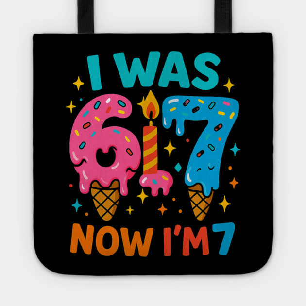 I Was 6 Ice Cream Birthday Design Tote by ArtistTee ⭐⭐⭐⭐⭐