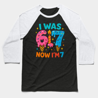 I Was 6 Ice Cream Birthday Design Baseball T-Shirt