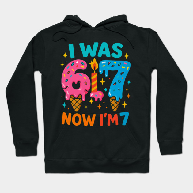 I Was 6 Ice Cream Birthday Design Hoodie by ArtistTee ⭐⭐⭐⭐⭐
