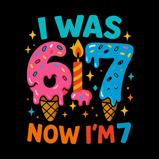 I Was 6 Ice Cream Birthday Design by ArtistTee ⭐⭐⭐⭐⭐