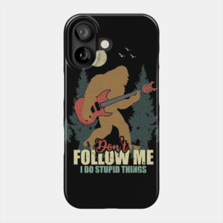 sasquatch Bigfoot Guitar Tree Phone Case